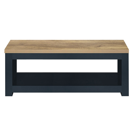 Highgate Wooden Coffee Table In Navy Blue And Oak_2