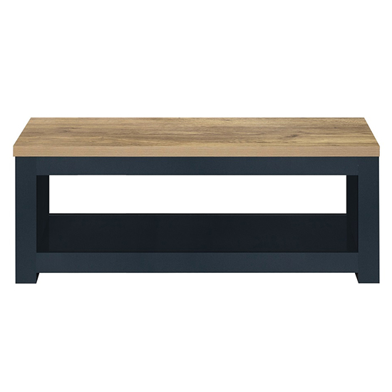 Highgate Wooden Coffee Table In Navy Blue And Oak Furniture in Fashion