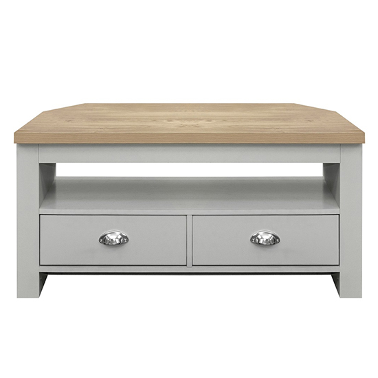 Highgate Corner Wooden TV Stand In Grey And Oak_2