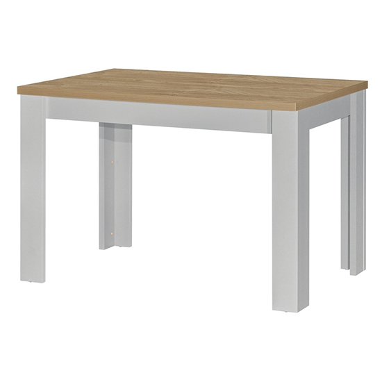 Highgate Wooden Dining Table And 2 Benches In Grey And Oak_5