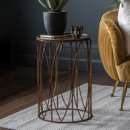Highgate Glass Side Table In Bronze FiF