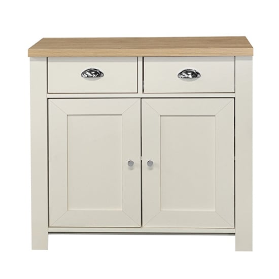 Highgate Wooden Sideboard With 2 Door 2 Drawer In Cream And Oak_2