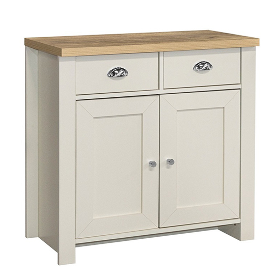 Highgate Wooden Sideboard With 2 Door 2 Drawer In Cream And Oak_3