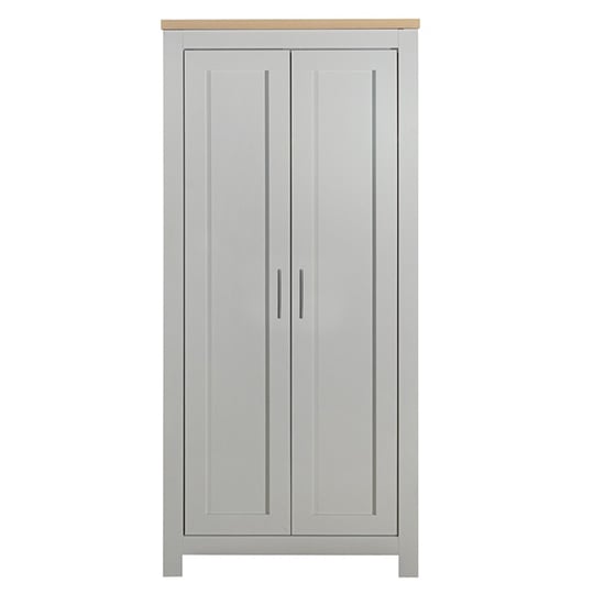Highgate Wooden Wardrobe With 2 Doors In Grey And Oak_2