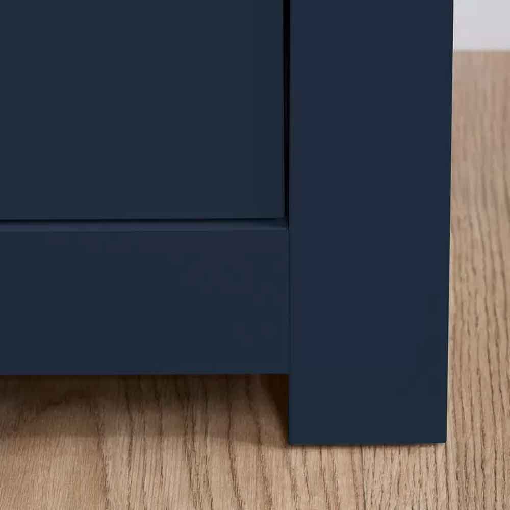 Highland Wooden Chest of 4 Drawers in Navy Blue and Oak