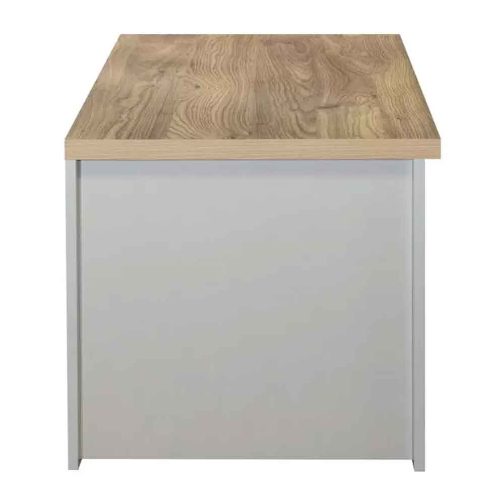 Highland Wooden Coffee Table With 2 Drawers in Dark Grey and Oak