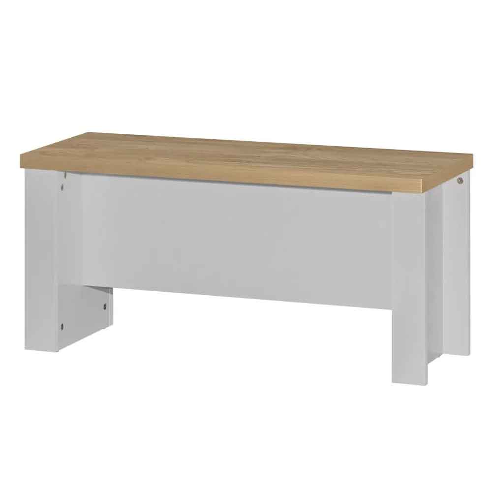 Highland Wooden Dining Set with 2 Benches Set in Grey and Oak