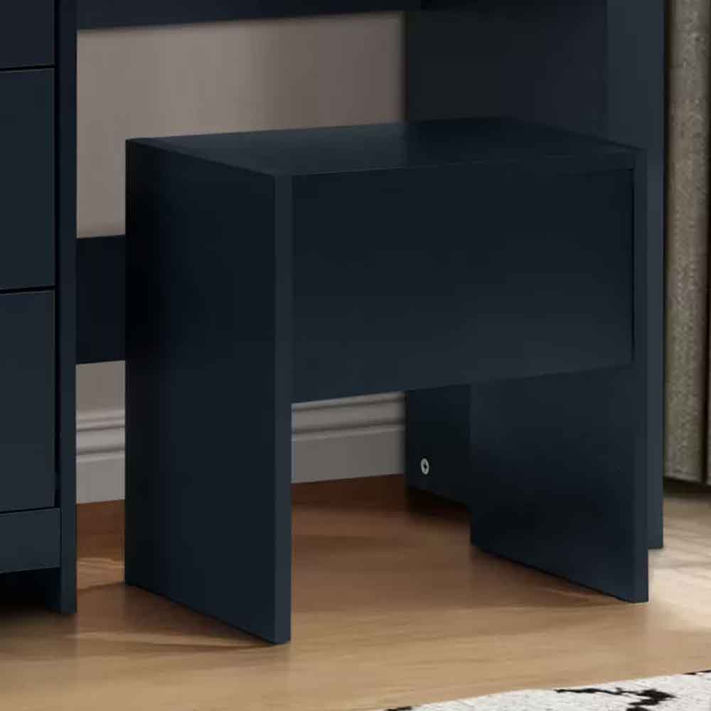 Highland Wooden Dressing Table Set in Navy Blue and Oak