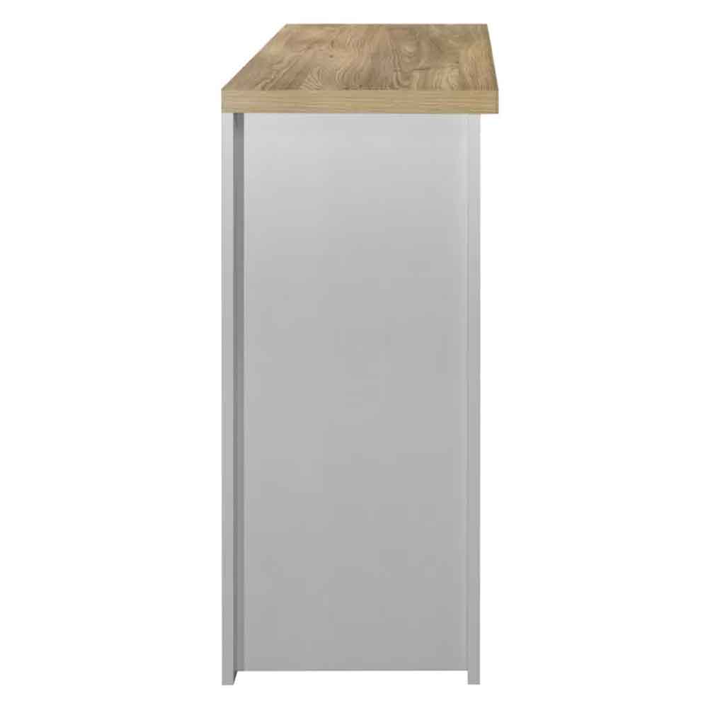 Highland Wooden Sideboard With 2 Doors 2 Drawers in Dark Grey and Oak