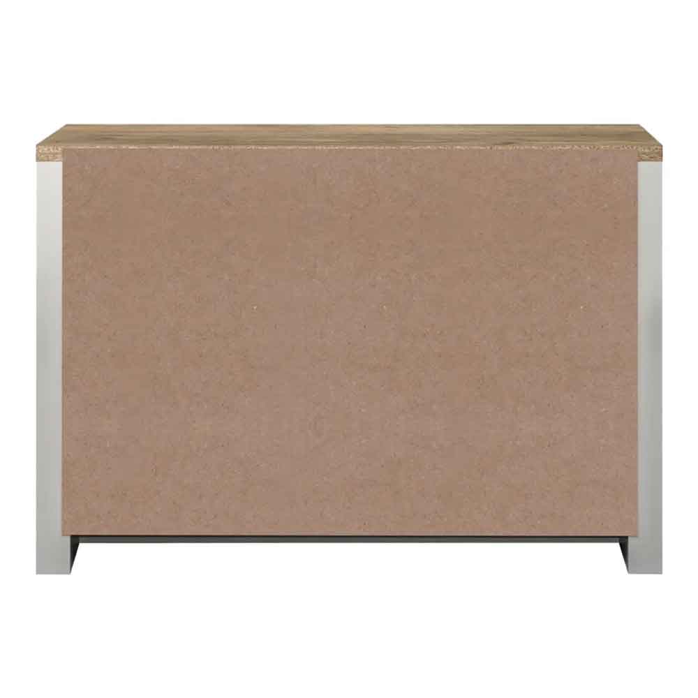 Highland Wooden Sideboard With 3 Doors 2 Drawers in Dark Grey and Oak
