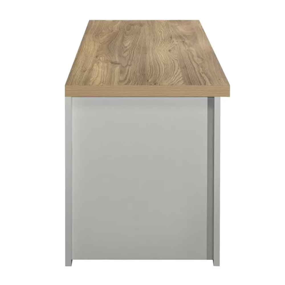 Highland Wooden TV Stand With 2 Doors in Dark Grey and Oak