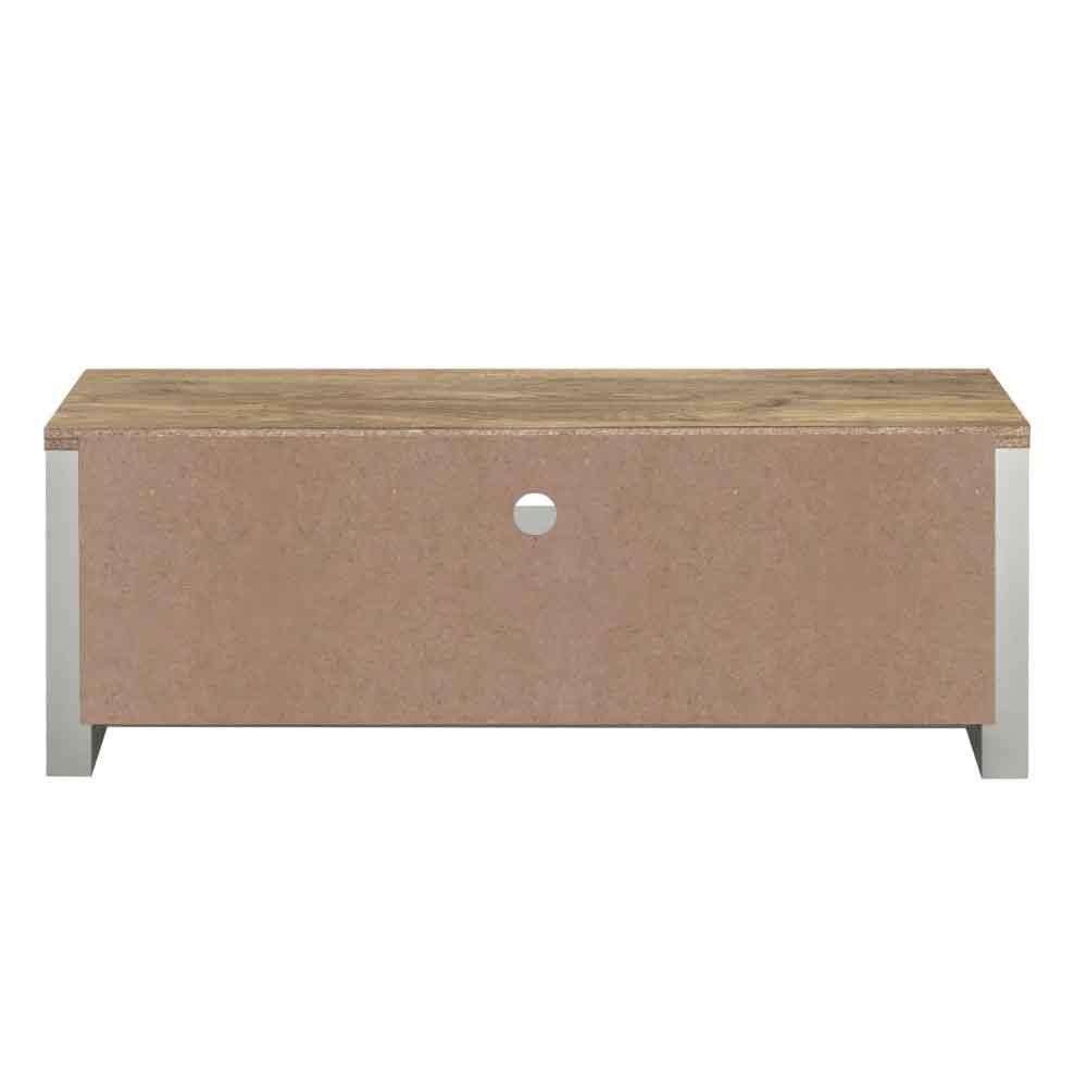 Highland Wooden TV Stand With 2 Doors in Dark Grey and Oak