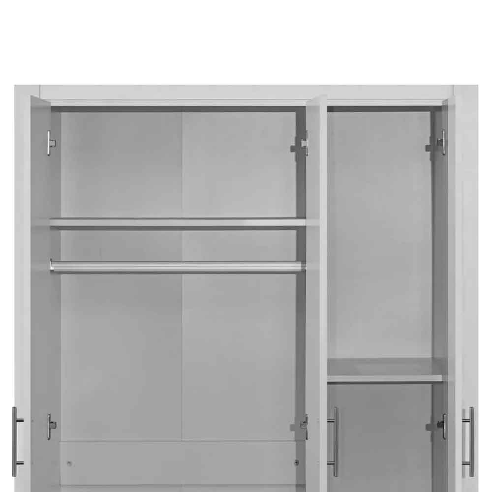 Highland Wooden Wardrobe With 3 Doors in Dark Grey and Oak