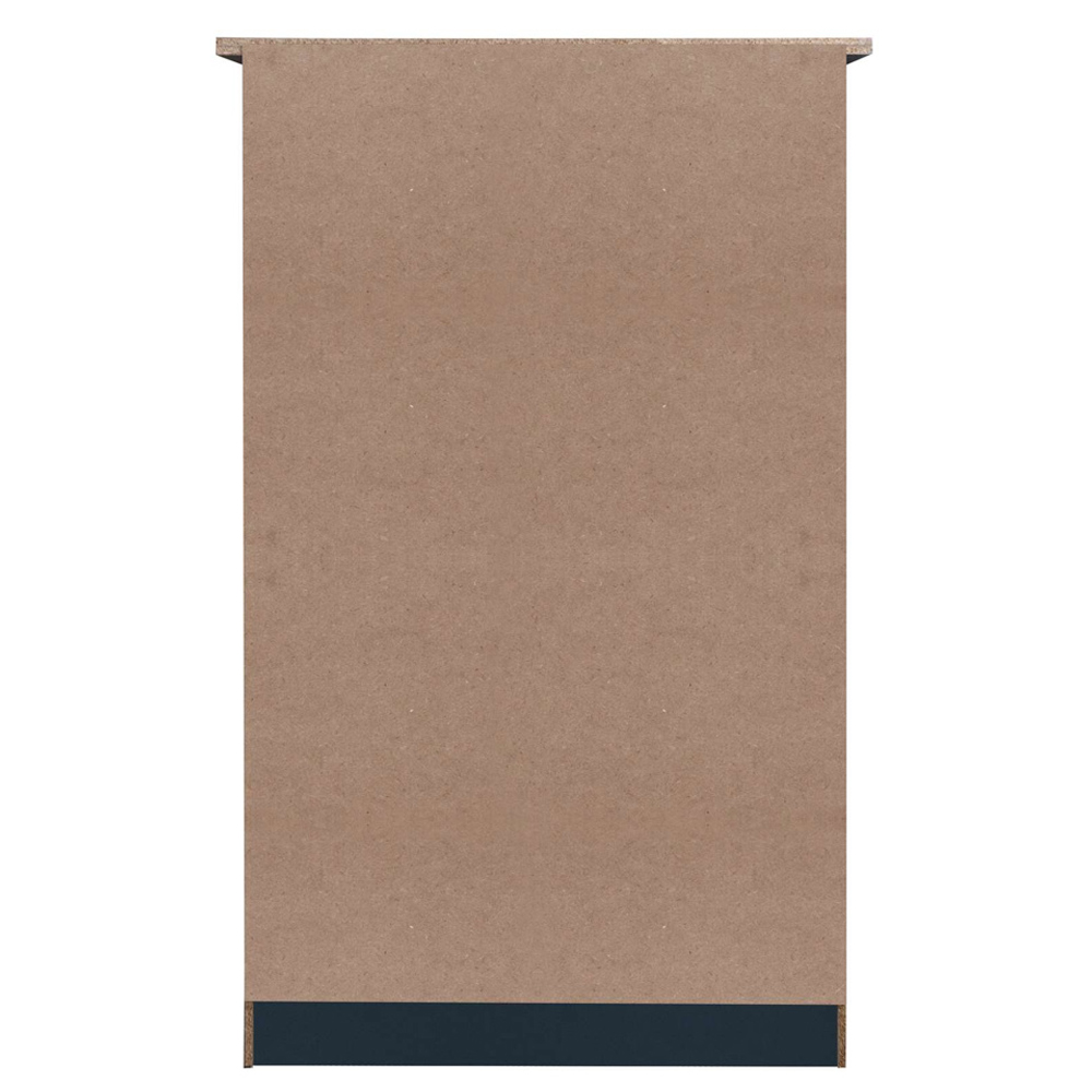 Highland Wooden Wardrobe with 3 Doors in Navy Blue and Oak