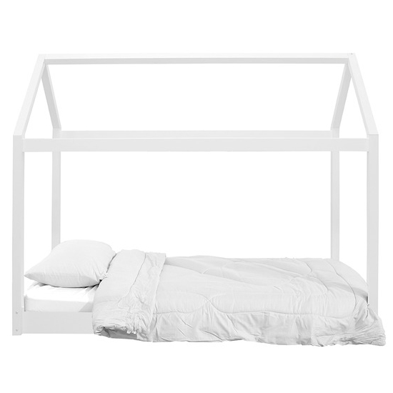 Hiker Wooden Single House Bed In White_3