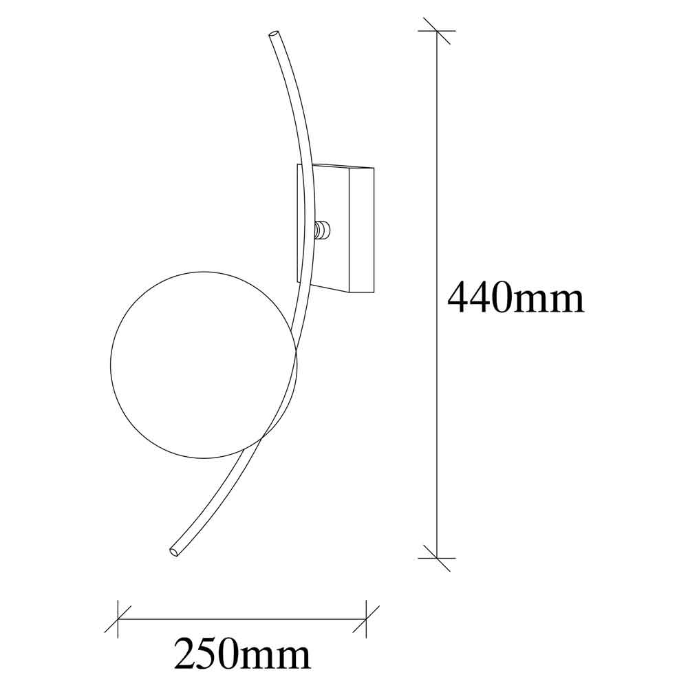 Hilal Metal Wall Lamp in Black