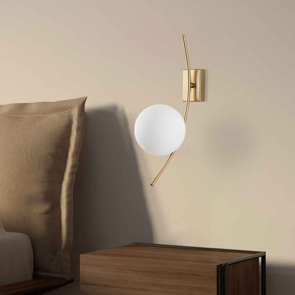 Hilal Metal Wall Lamp in Gold