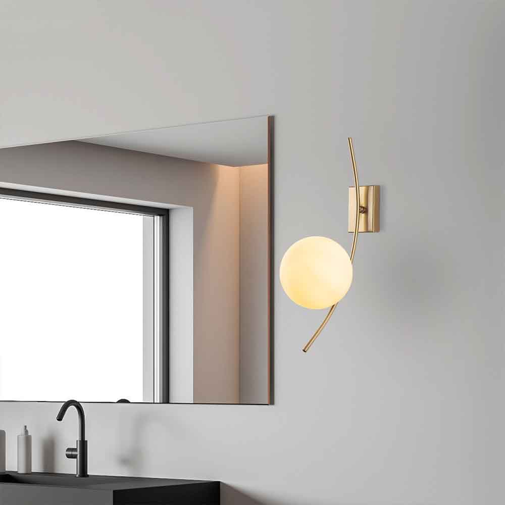 Hilal Metal Wall Lamp in Gold