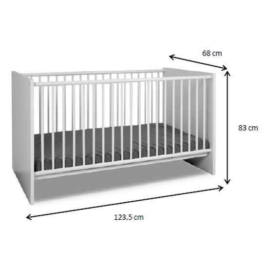 Hilary Wooden Baby Cot In White_3