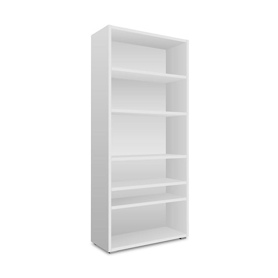 Hilary Wooden Bookcase In White With Open Compartments