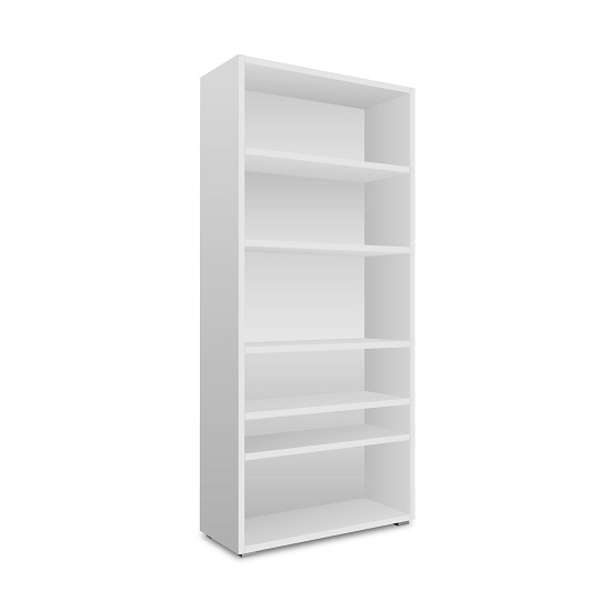 Read more about Hilary wooden bookcase in white with open compartments