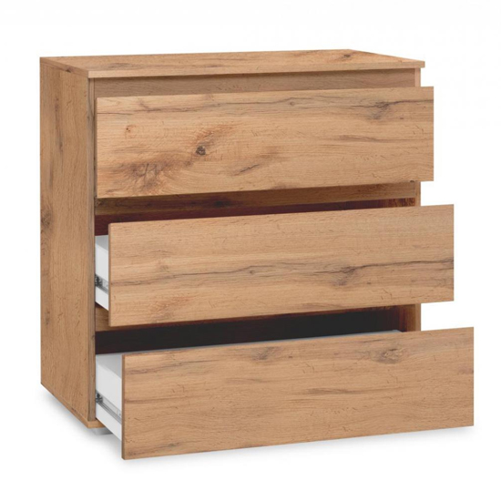 Hilary Contemporary Wooden Small Chest Of Drawers In Golden Oak FiF