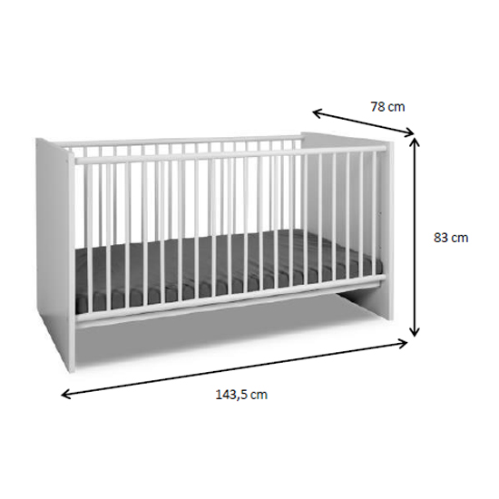 Hilary Large Wooden Baby Cot In White_3