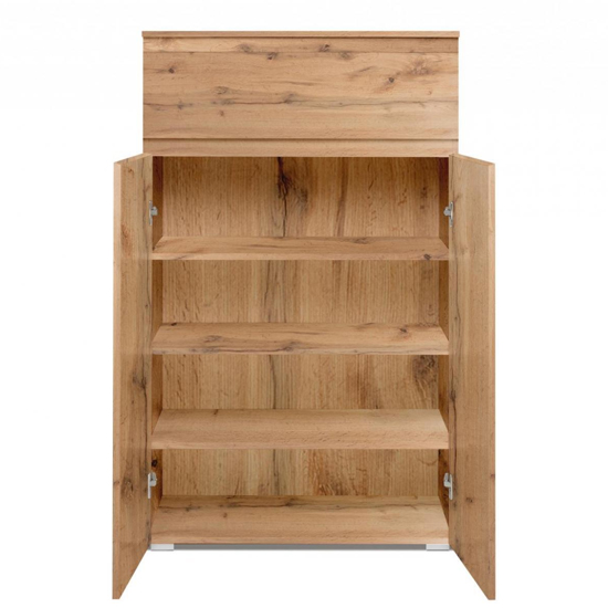 Hilary Modern Wooden Shoe Storage Cabinet In Golden Oak_3