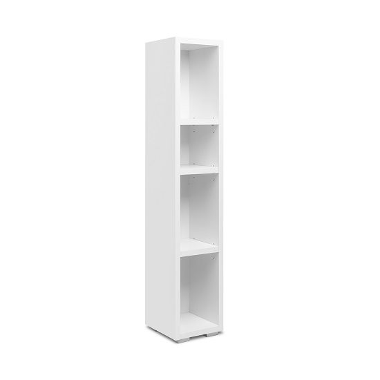 Read more about Hilary shelving unit in white with 4 open compartments