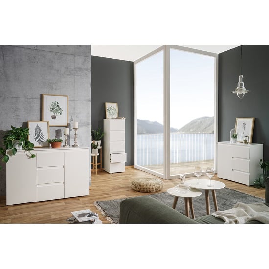 Hilary Contemporary Wooden Chest Of Drawers In White_4