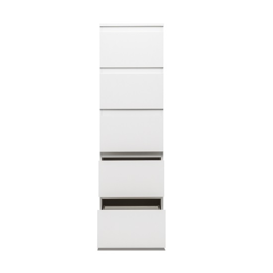 Hilary Contemporary Wooden Tall Chest Of Drawers In White_2