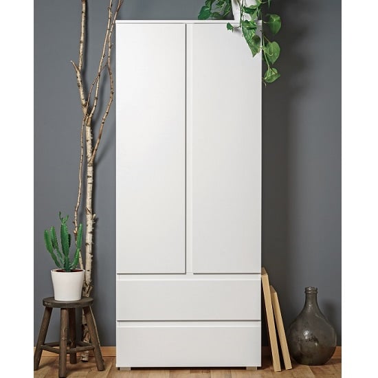 Product photograph of Hilary Contemporary Wooden Office Storage Cabinet In White from Furniture in Fashion