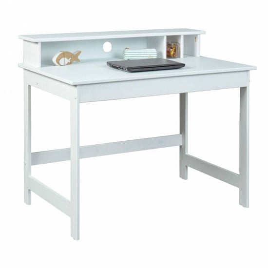 Product photograph of Hilda Wooden Childrens Writing Desk In White from Furniture in Fashion