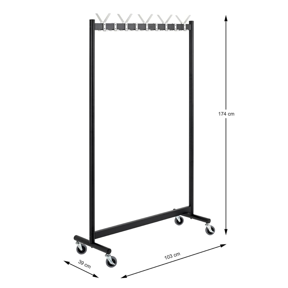 Hillsboro Metal Coat Stand In Black