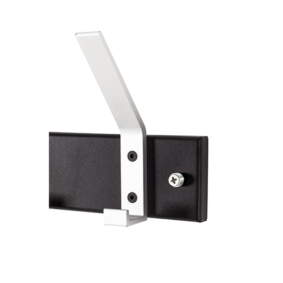 Hillsboro Wall Hung Metal 5 Hooks Coat Rack In Black