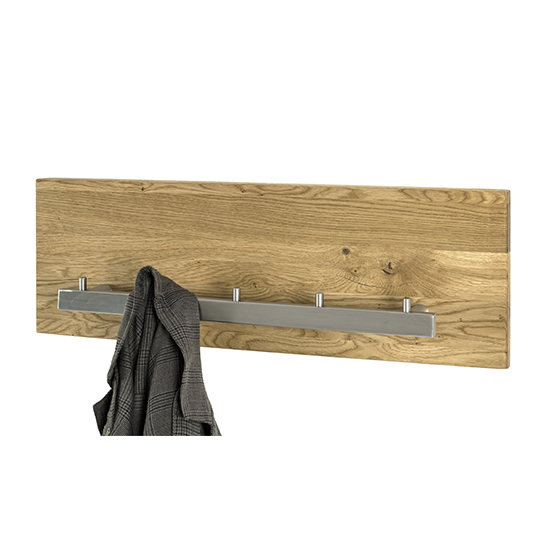 Hillsboro Wooden Wall Hung 5 Hooks Coat Rack In Oiled Oak_1