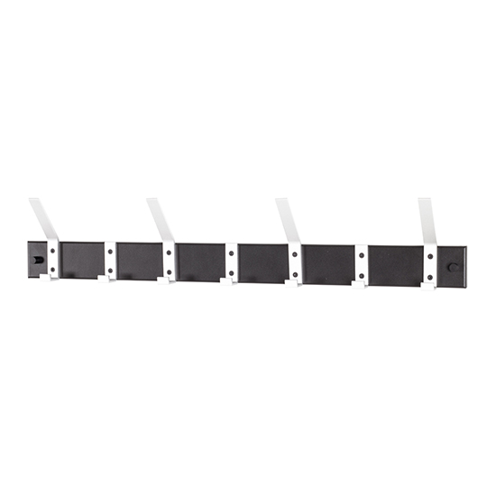 Hillsboro Wall Hung Metal 7 Hooks Coat Rack In Black Furniture in Fashion