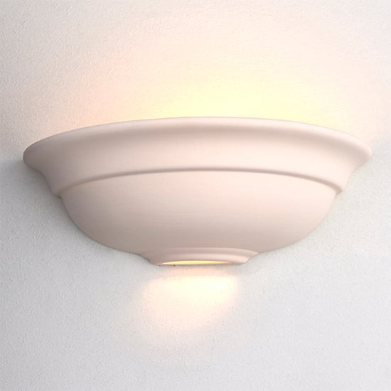 Photo of Hillside wall light in unglazed ceramic