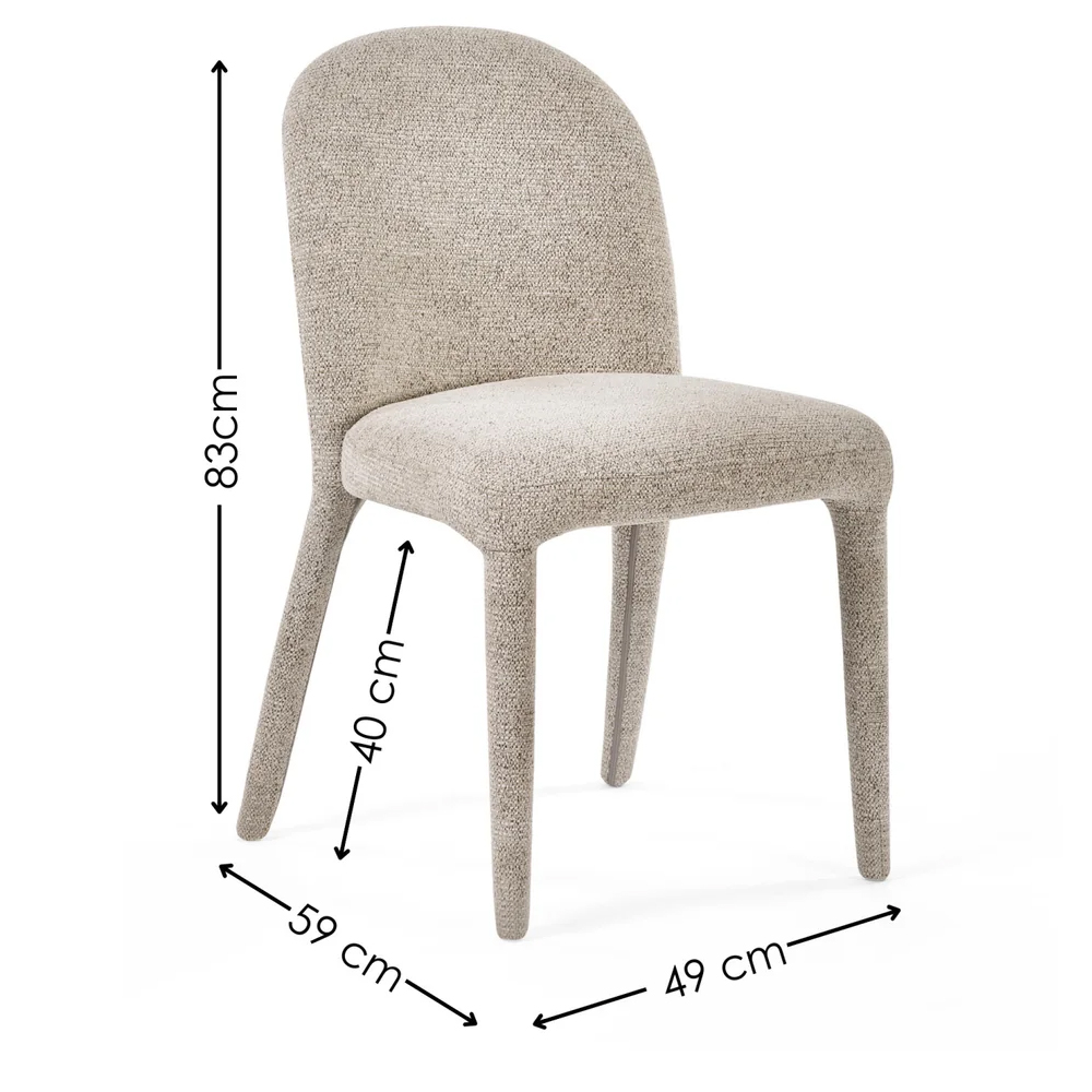 Hinckley Beige Fabric Dining Chairs - Pair