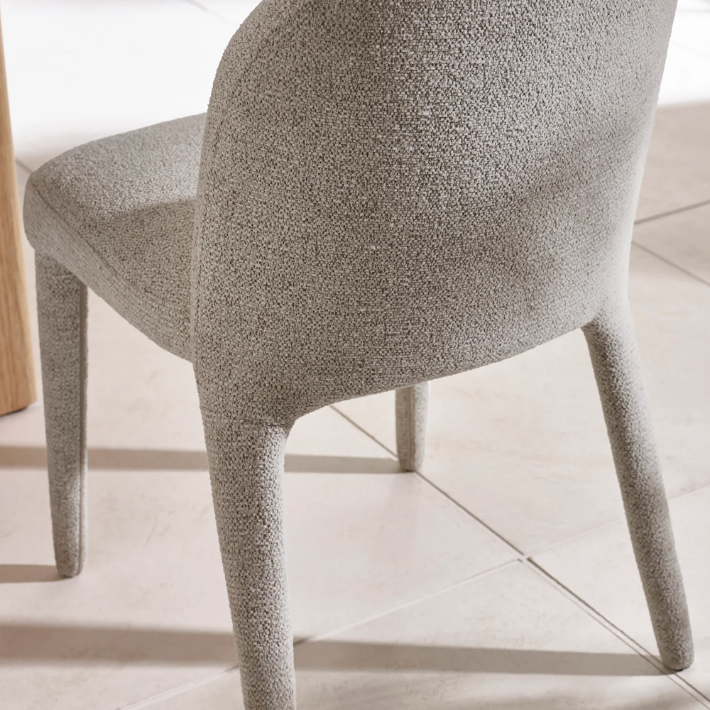Hinckley Grey Fabric Dining Chairs - Pair