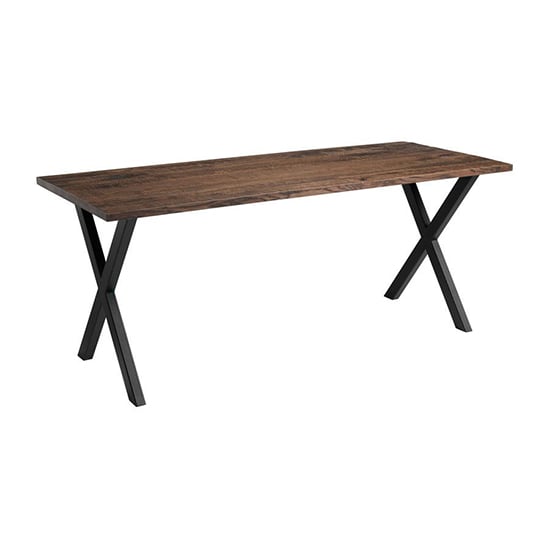 Hinton Large Solid Oak Dining Table In Smoked Oak