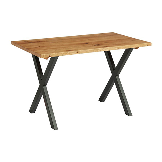 Read more about Hinton small solid oak dining table in character oak