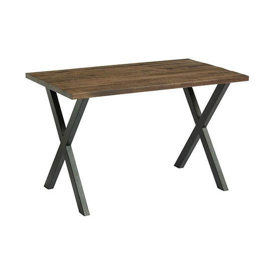 Hinton Small Solid Oak Dining Table In Smoked Oak
