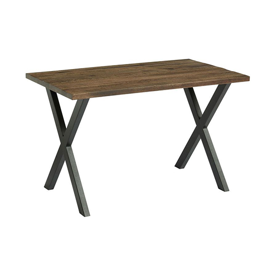 Product photograph of Hinton Small Solid Oak Dining Table In Smoked Oak from Furniture in Fashion