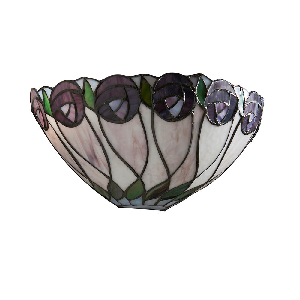 Hinton Tiffany Glass Wall Light In Multicolour