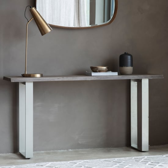 Hinton Wooden Console Table With Metal Legs In Grey_1