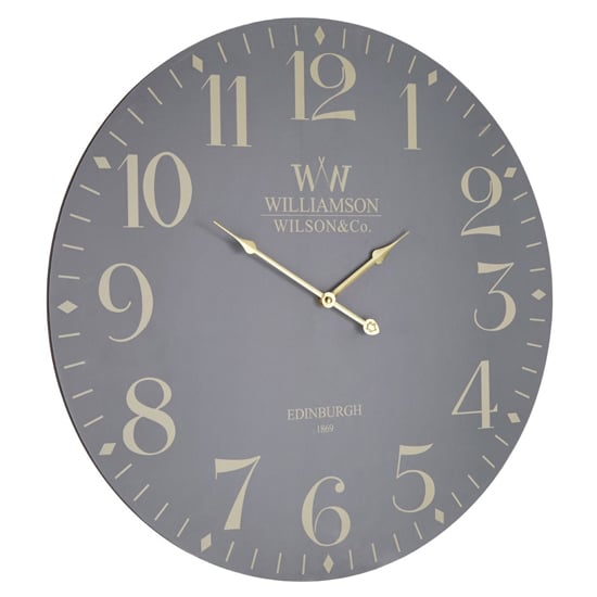 Hista Classical Wooden Wall Clock In Grey
