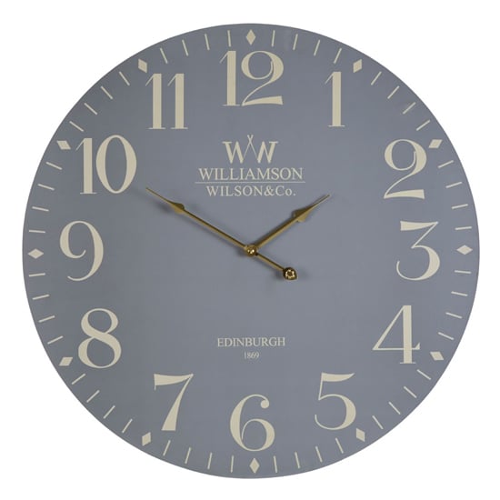 Product photograph of Hista Classical Wooden Wall Clock In Grey from Furniture in Fashion