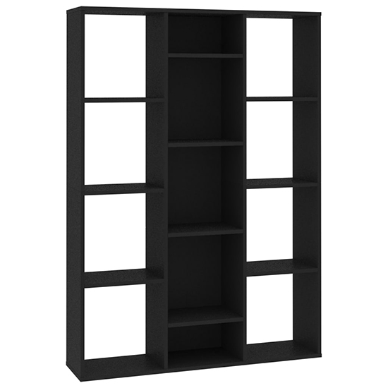 Hiti Wooden 100cm x 140cm Bookcase With 13 Shelves In Black_4