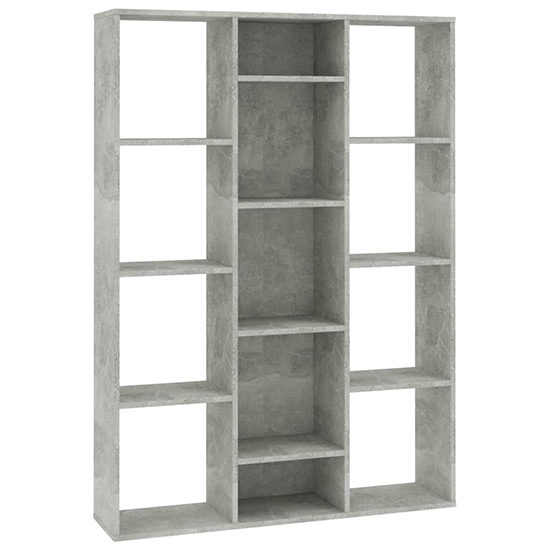 Hiti Wooden 100cm x 140cm Bookcase In Concrete Grey_4